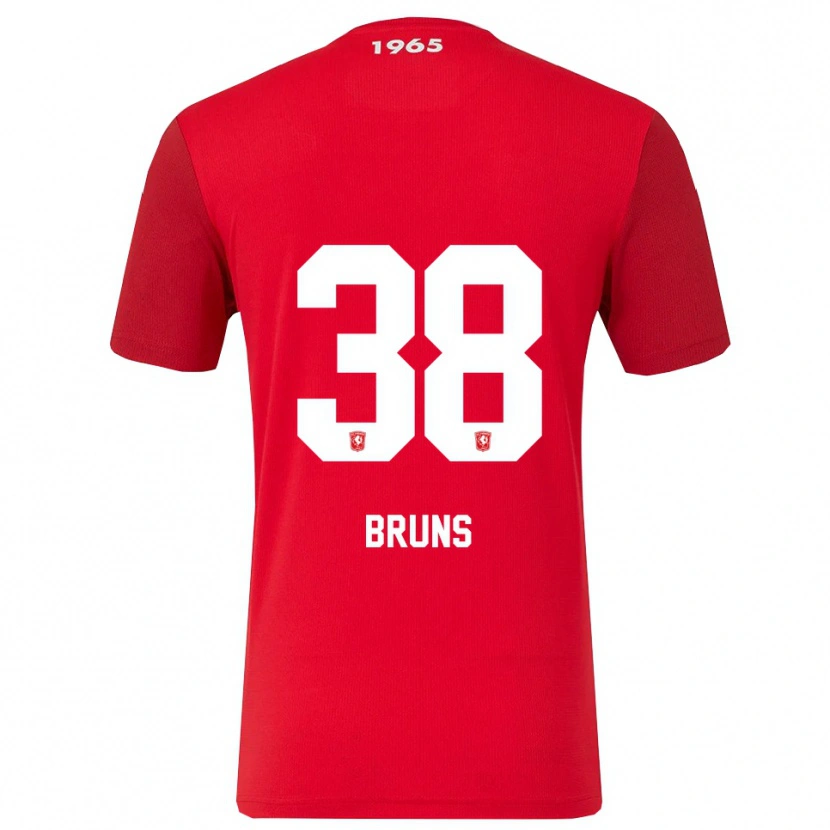 Danxen Hombre Camiseta Max Bruns #38 Rojo Blanco 1ª Equipación 2025/26 La Camisa México