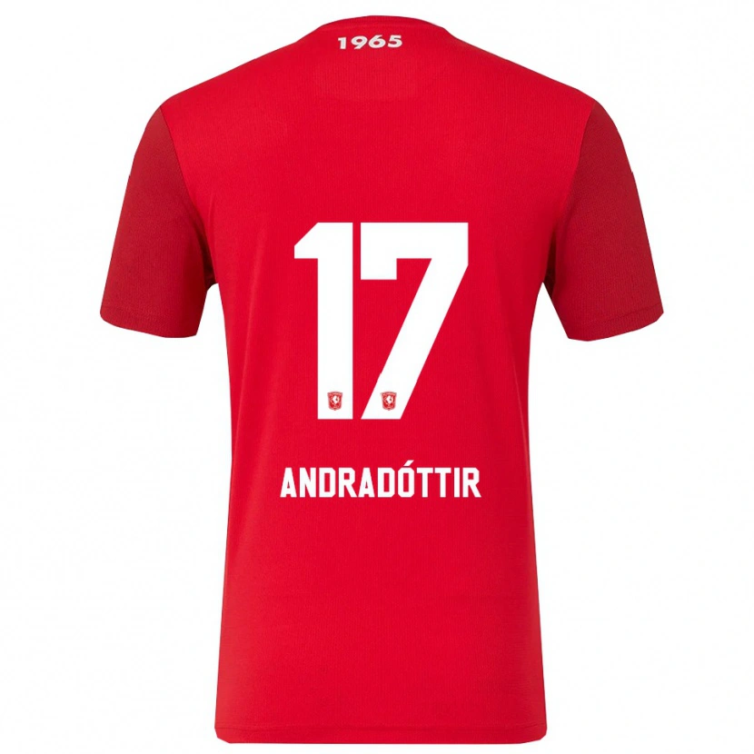 Danxen Hombre Camiseta Amanda Andradóttir #17 Rojo Blanco 1ª Equipación 2025/26 La Camisa México