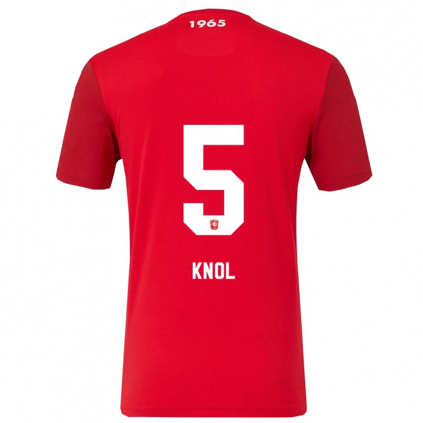 Danxen Hombre Camiseta Anna Knol #5 Rojo Blanco 1ª Equipación 2025/26 La Camisa México