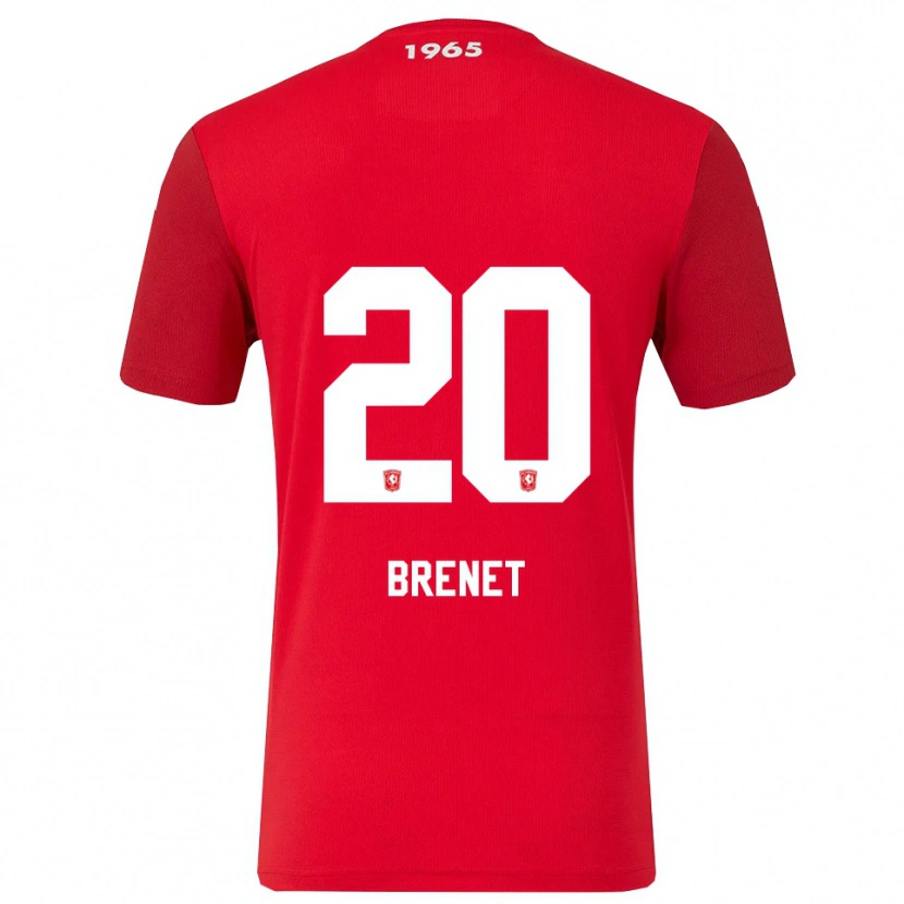 Danxen Hombre Camiseta Joshua Brenet #20 Rojo Blanco 1ª Equipación 2025/26 La Camisa México