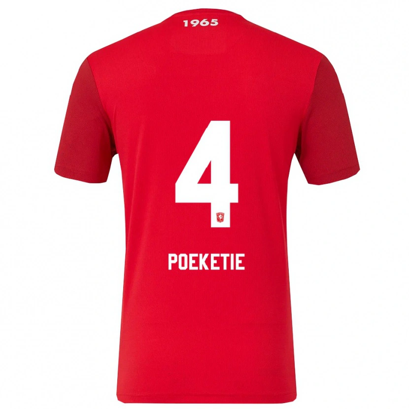 Danxen Hombre Camiseta Maik Poeketie #4 Rojo Blanco 1ª Equipación 2025/26 La Camisa México