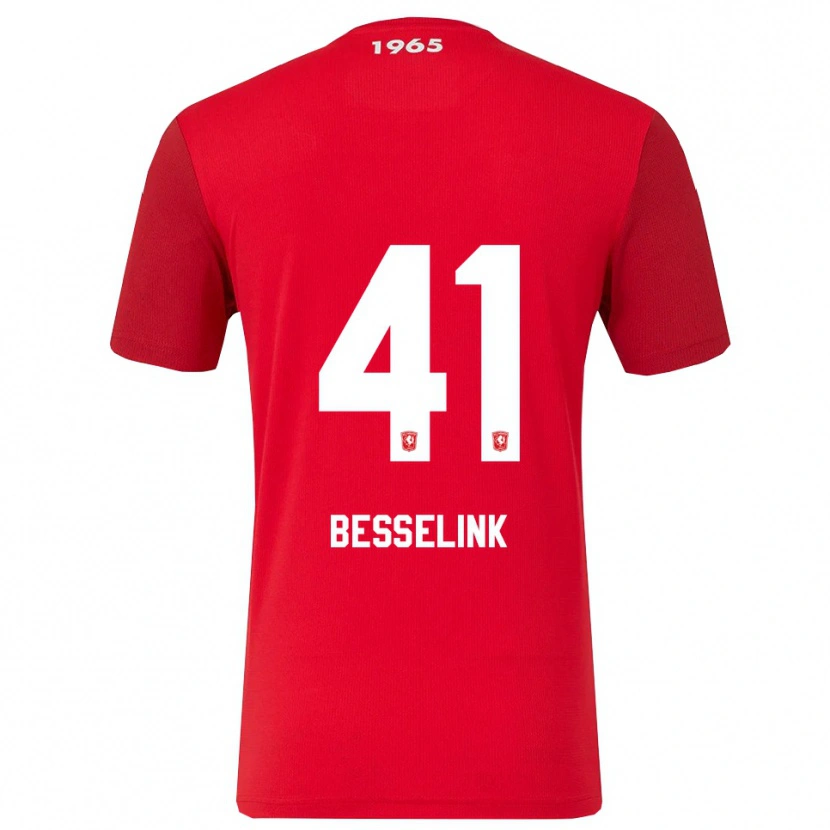 Danxen Hombre Camiseta Gijs Besselink #41 Rojo Blanco 1ª Equipación 2025/26 La Camisa México