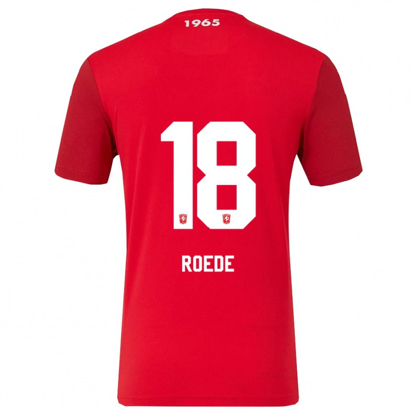 Danxen Hombre Camiseta Melle Roede #18 Rojo Blanco 1ª Equipación 2025/26 La Camisa México