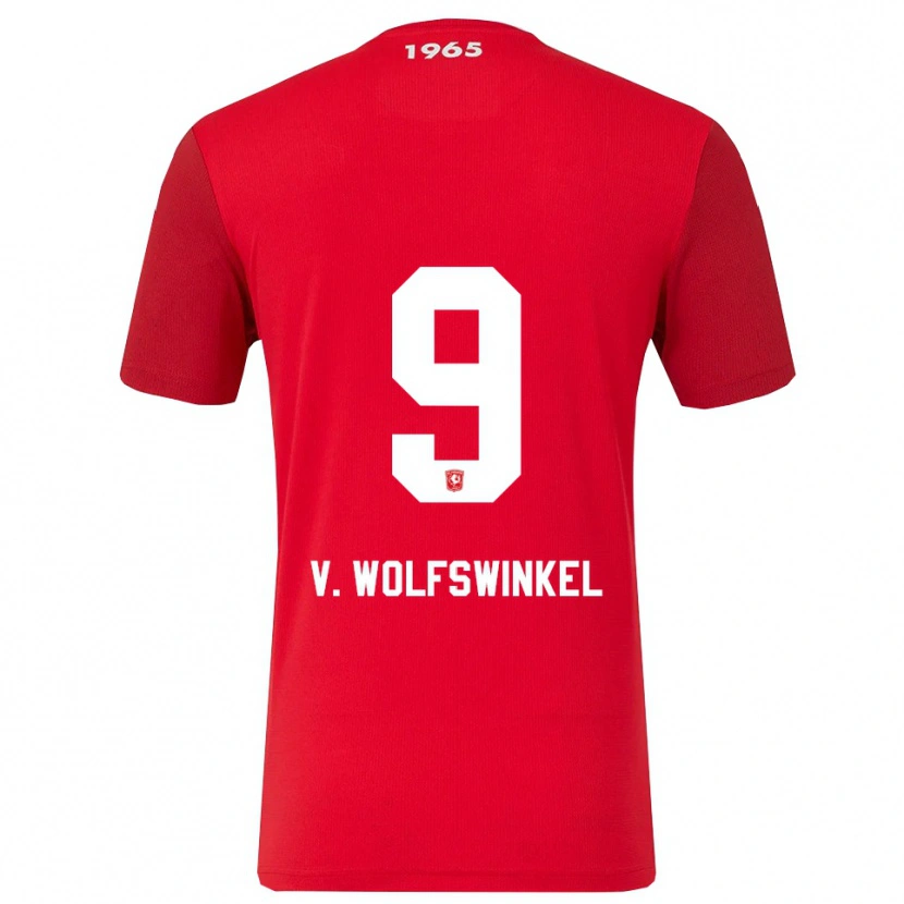 Danxen Hombre Camiseta Ricky Van Wolfswinkel #9 Rojo Blanco 1ª Equipación 2025/26 La Camisa México