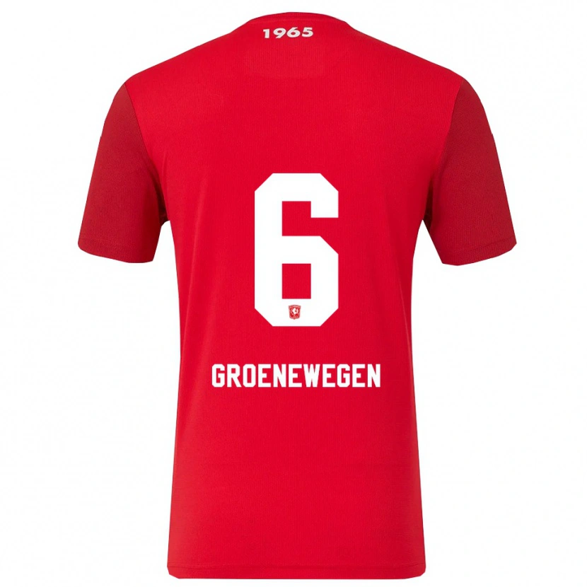 Danxen Hombre Camiseta Lynn Groenewegen #6 Rojo Blanco 1ª Equipación 2025/26 La Camisa México