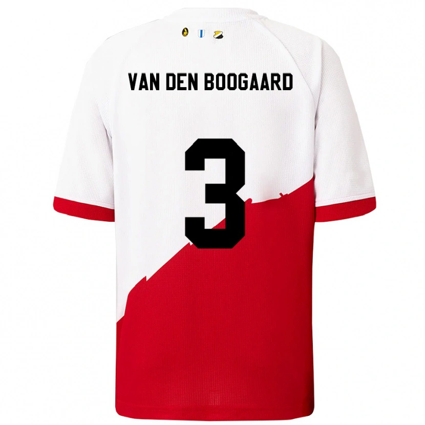Danxen Hombre Camiseta Brian Van Den Boogaard #3 Blanco Rojo 1ª Equipación 2025/26 La Camisa México