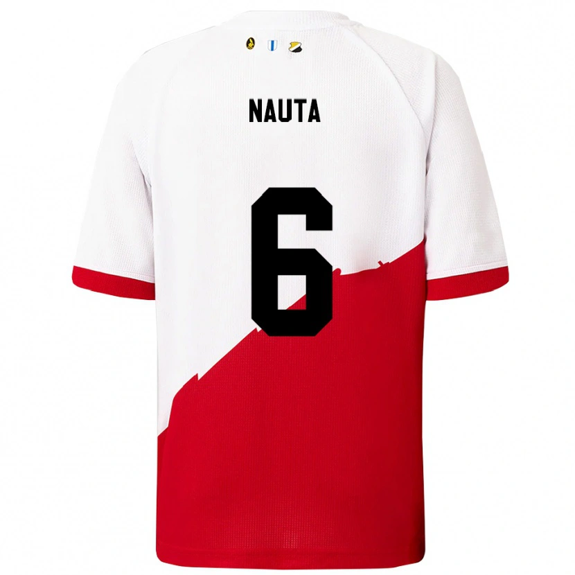 Danxen Hombre Camiseta Ties Nauta #6 Blanco Rojo 1ª Equipación 2025/26 La Camisa México