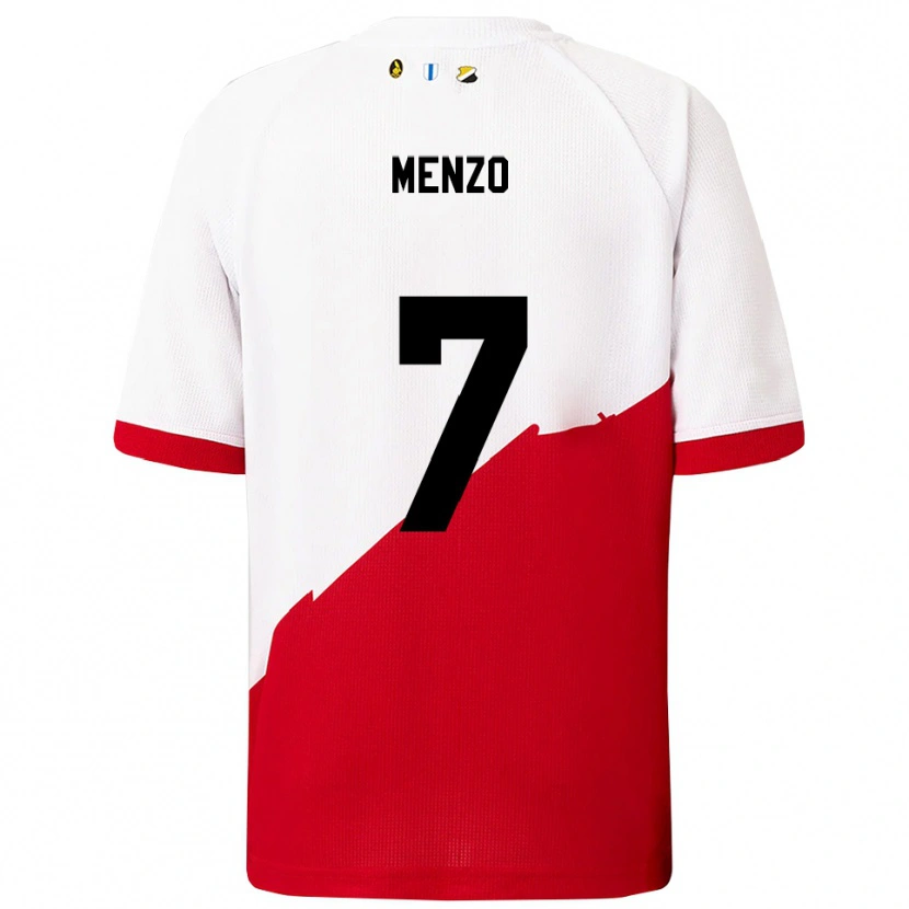 Danxen Hombre Camiseta Björn Menzo #7 Blanco Rojo 1ª Equipación 2025/26 La Camisa México