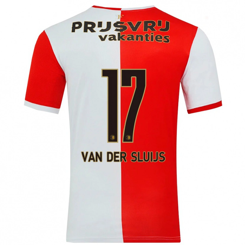 Danxen Hombre Camiseta Noëlle Van Der Sluijs #17 Rojo Blanco 1ª Equipación 2025/26 La Camisa México