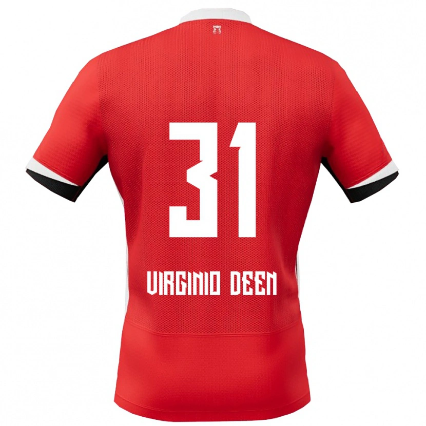 Danxen Hombre Camiseta Daniël Virginio Deen #31 Rojo Blanco 1ª Equipación 2025/26 La Camisa México