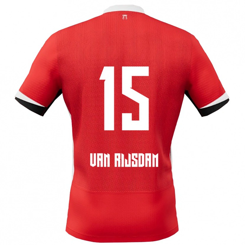 Danxen Hombre Camiseta Julian Van Rijsdam #15 Rojo Blanco 1ª Equipación 2025/26 La Camisa México