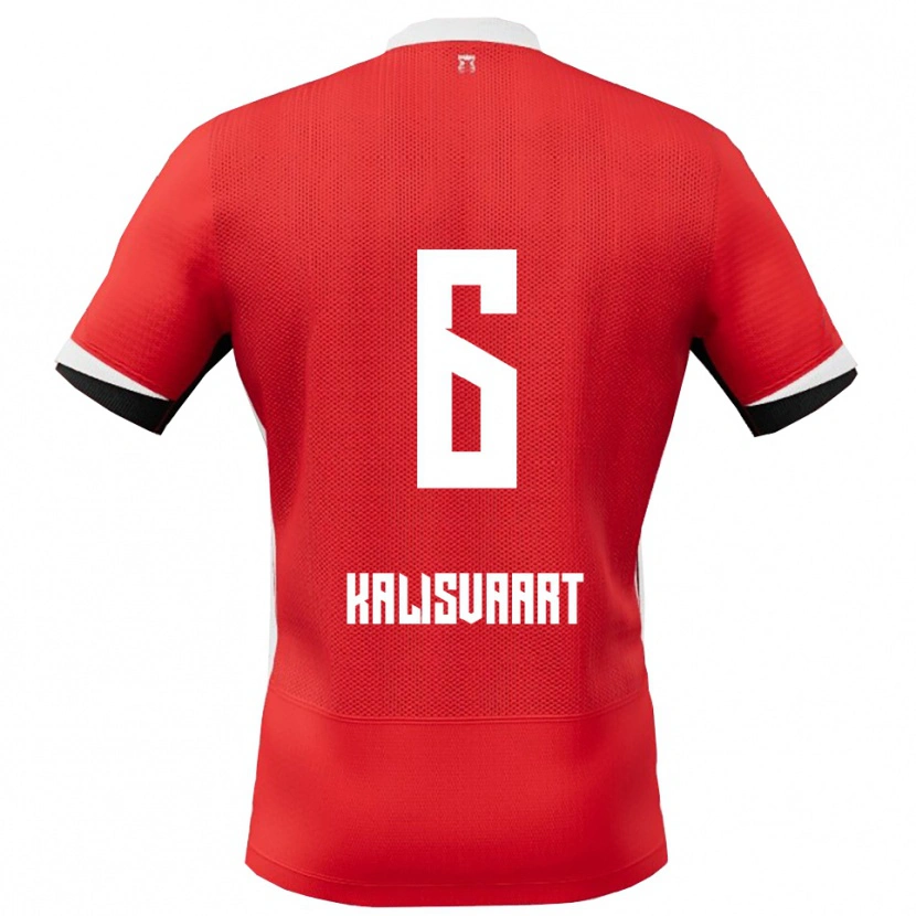 Danxen Hombre Camiseta Job Kalisvaart #6 Rojo Blanco 1ª Equipación 2025/26 La Camisa México