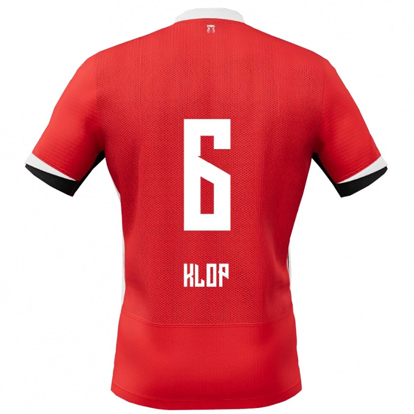 Danxen Hombre Camiseta Cas Klop #6 Rojo Blanco 1ª Equipación 2025/26 La Camisa México