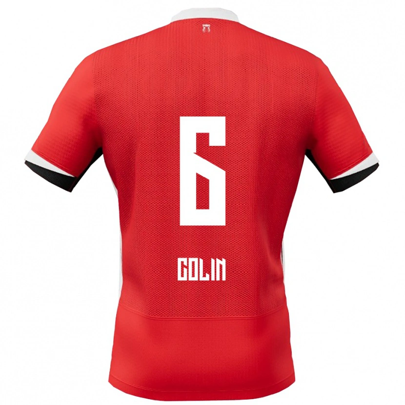 Danxen Hombre Camiseta Isa Colin #6 Rojo Blanco 1ª Equipación 2025/26 La Camisa México