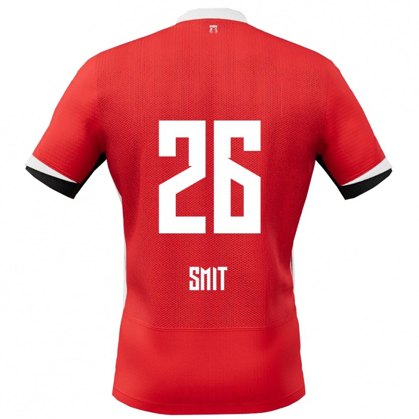 Danxen Hombre Camiseta Kees Smit #26 Rojo Blanco 1ª Equipación 2025/26 La Camisa México