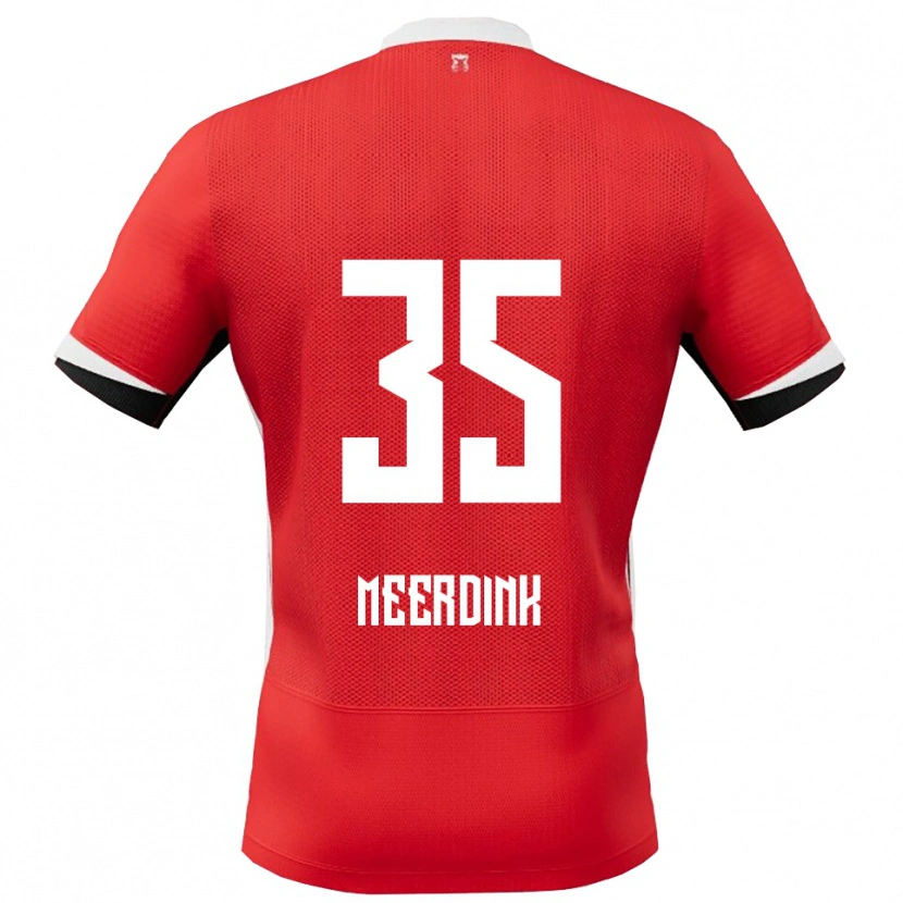 Danxen Hombre Camiseta Mexx Meerdink #35 Rojo Blanco 1ª Equipación 2025/26 La Camisa México