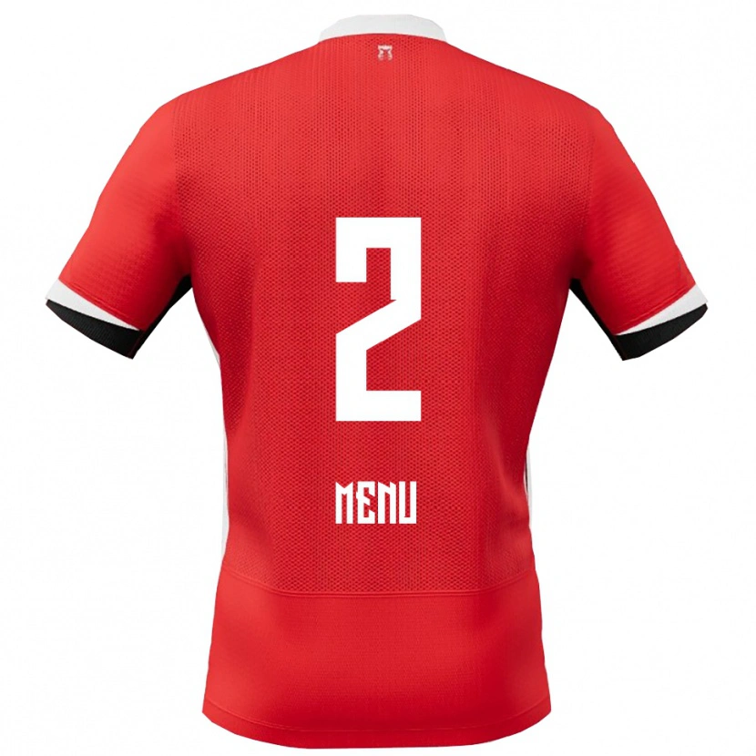 Danxen Hombre Camiseta Mathijs Menu #2 Rojo Blanco 1ª Equipación 2025/26 La Camisa México