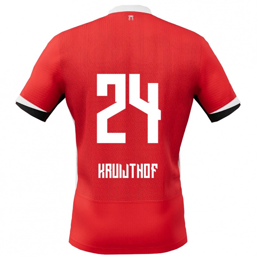 Danxen Hombre Camiseta Annemiek Kruijthof #24 Rojo Blanco 1ª Equipación 2025/26 La Camisa México