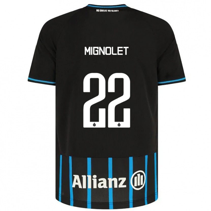 Danxen Hombre Camiseta Simon Mignolet #22 Negro Azul 1ª Equipación 2025/26 La Camisa México