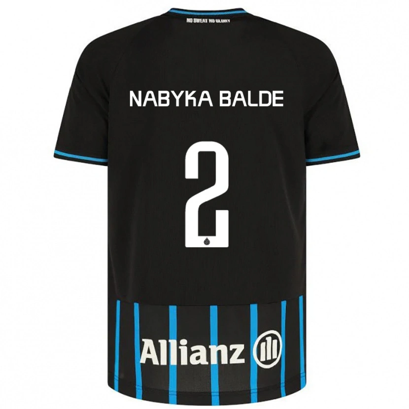 Danxen Hombre Camiseta Mamadou Balde #2 Negro Azul 1ª Equipación 2025/26 La Camisa México