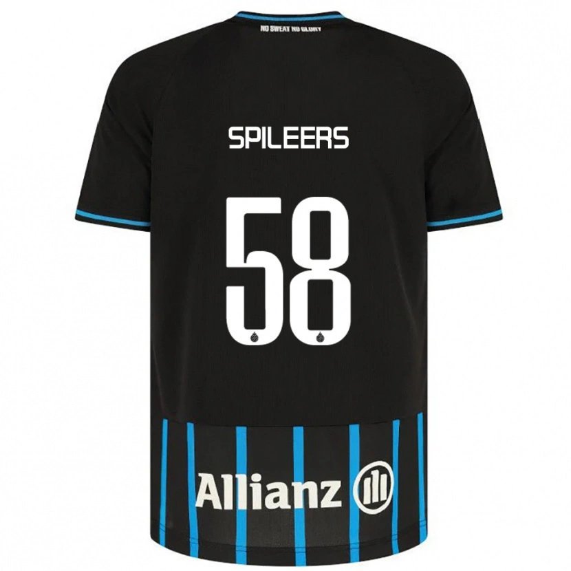 Danxen Hombre Camiseta Jorne Spileers #58 Negro Azul 1ª Equipación 2025/26 La Camisa México