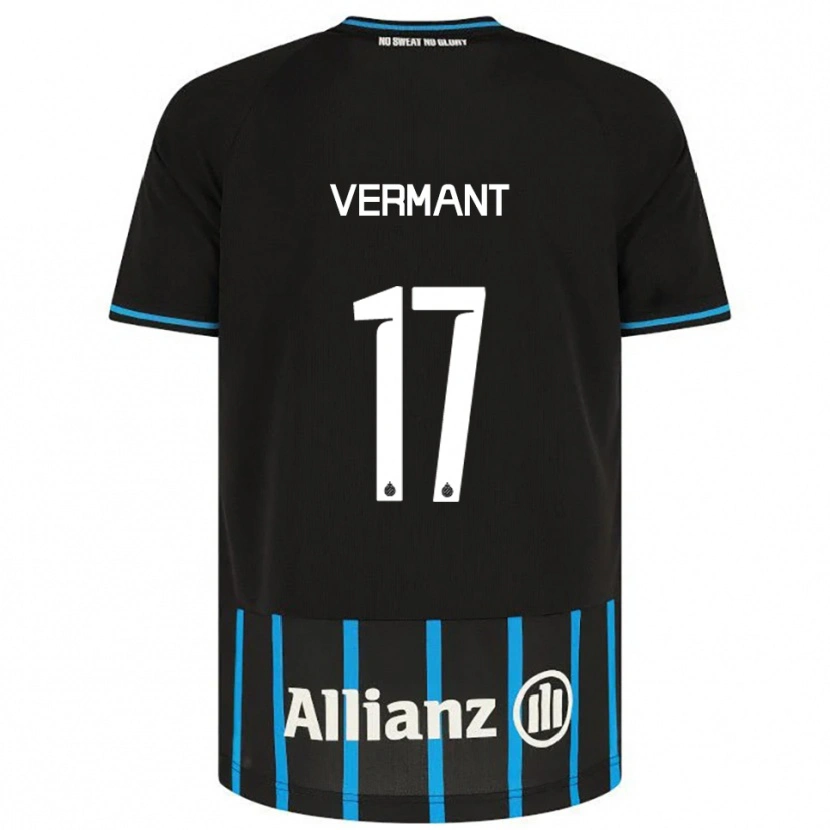 Danxen Hombre Camiseta Romeo Vermant #17 Negro Azul 1ª Equipación 2025/26 La Camisa México