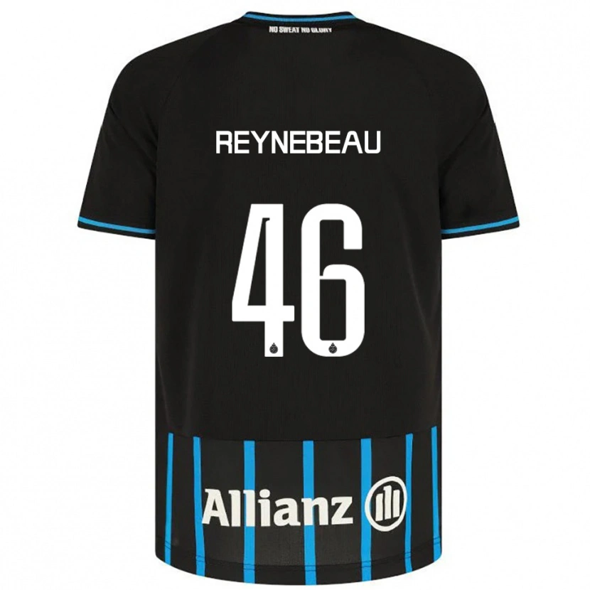 Danxen Hombre Camiseta Clementine Reynebeau #46 Negro Azul 1ª Equipación 2025/26 La Camisa México