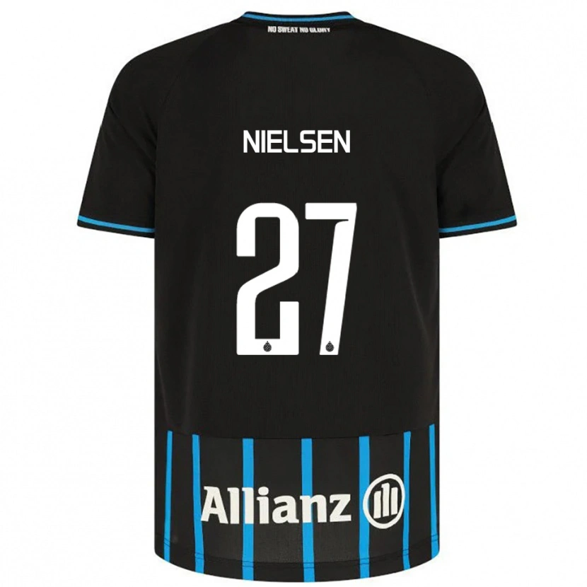 Danxen Hombre Camiseta Casper Nielsen #27 Negro Azul 1ª Equipación 2025/26 La Camisa México