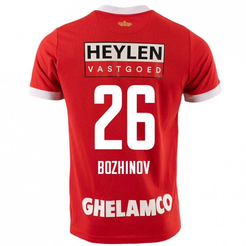 Danxen Hombre Camiseta Rosen Bozhinov #26 Rojo Blanco 1ª Equipación 2025/26 La Camisa México