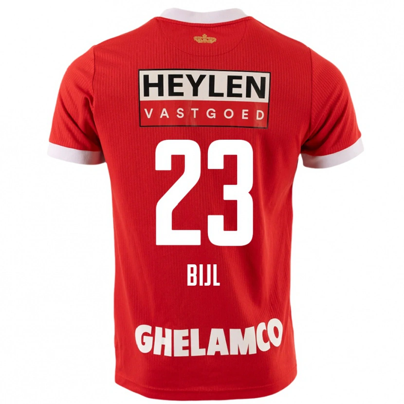 Danxen Hombre Camiseta Glenn Bijl #23 Rojo Blanco 1ª Equipación 2025/26 La Camisa México