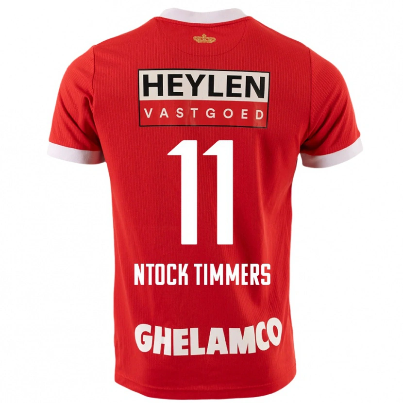 Danxen Hombre Camiseta Kurtis Ntock Timmers #11 Rojo Blanco 1ª Equipación 2025/26 La Camisa México