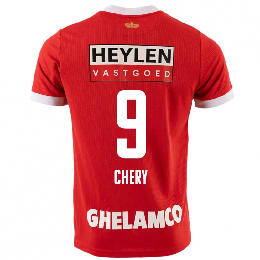 Danxen Hombre Camiseta Tjaronn Chery #9 Rojo Blanco 1ª Equipación 2025/26 La Camisa México