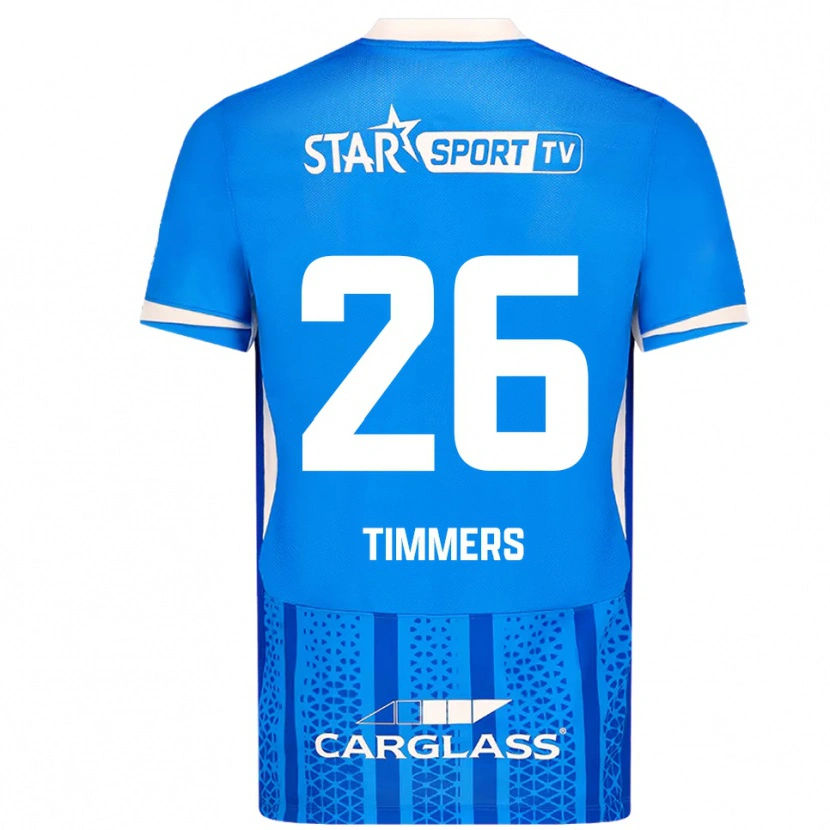 Danxen Hombre Camiseta Sebastiaan Timmers #26 Azul Blanco 1ª Equipación 2025/26 La Camisa México