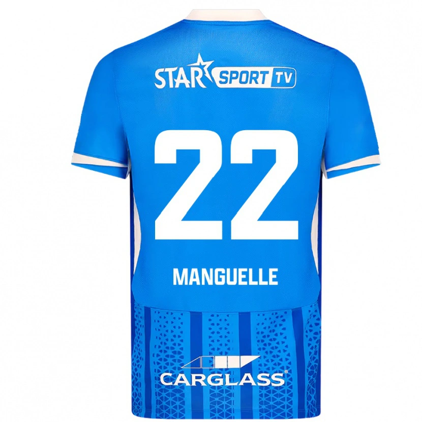 Danxen Hombre Camiseta Brad Manguelle #22 Azul Blanco 1ª Equipación 2025/26 La Camisa México