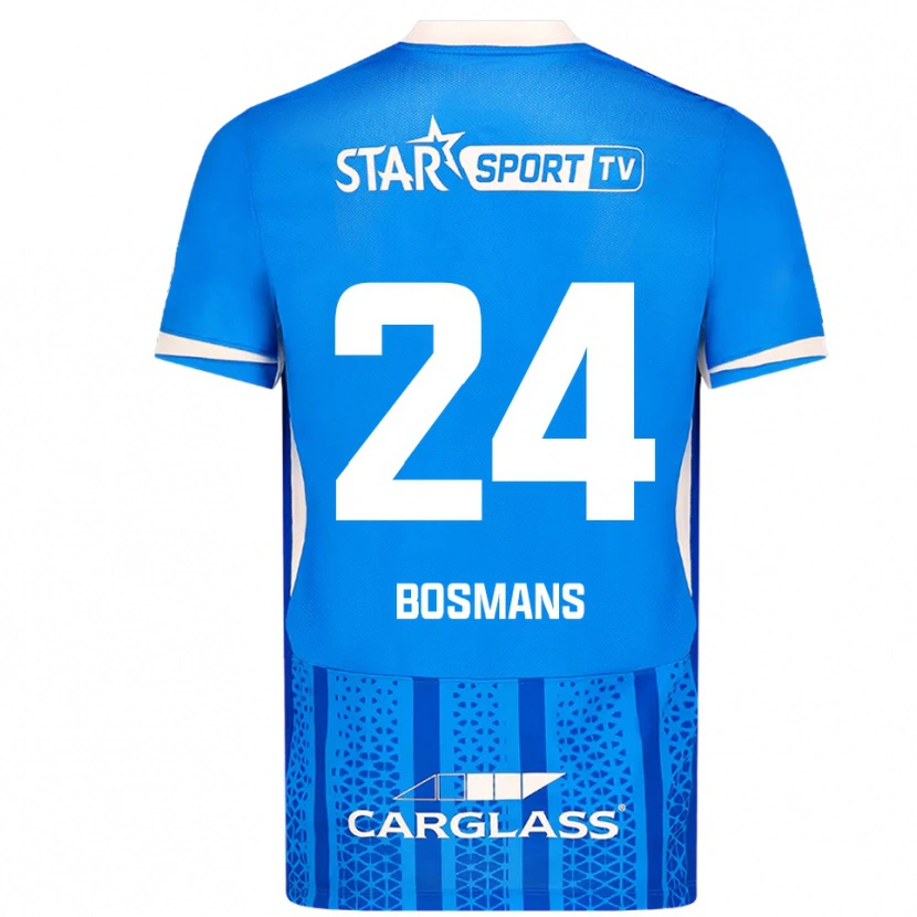 Danxen Hombre Camiseta Pia Bosmans #24 Azul Blanco 1ª Equipación 2025/26 La Camisa México