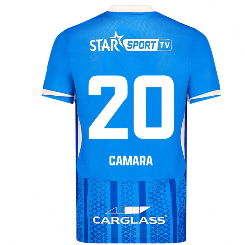 Danxen Hombre Camiseta Ali Camara #20 Azul Blanco 1ª Equipación 2025/26 La Camisa México