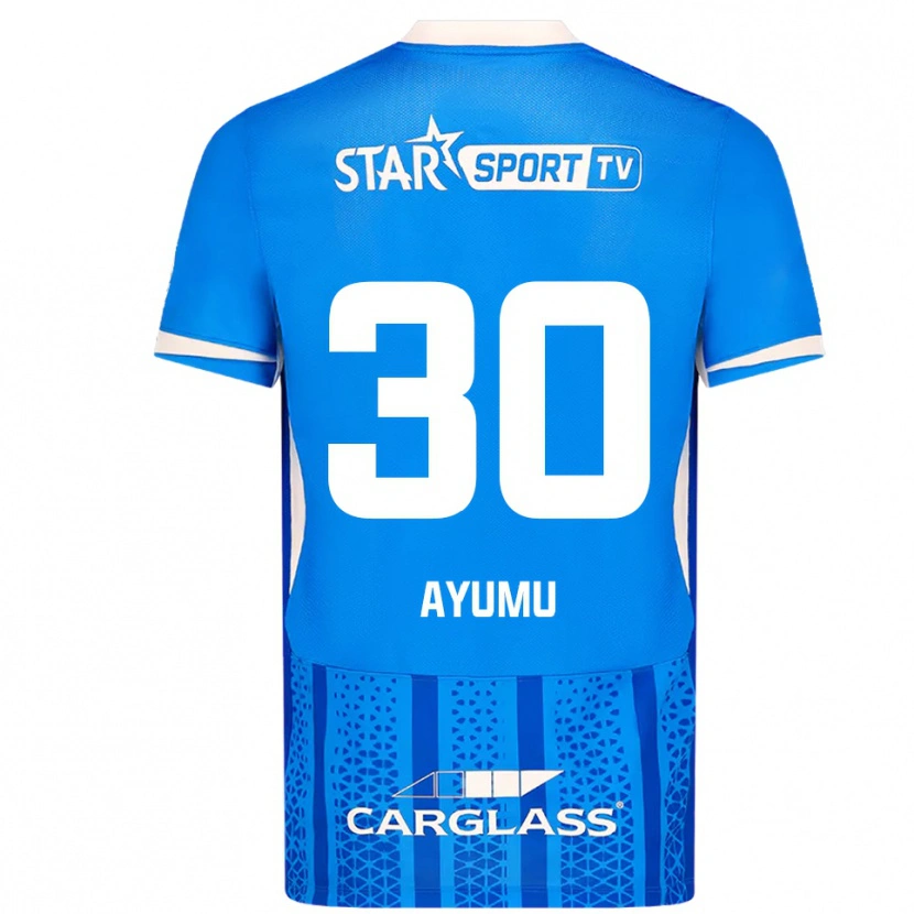 Danxen Hombre Camiseta Ayumu Yokoyama #30 Azul Blanco 1ª Equipación 2025/26 La Camisa México