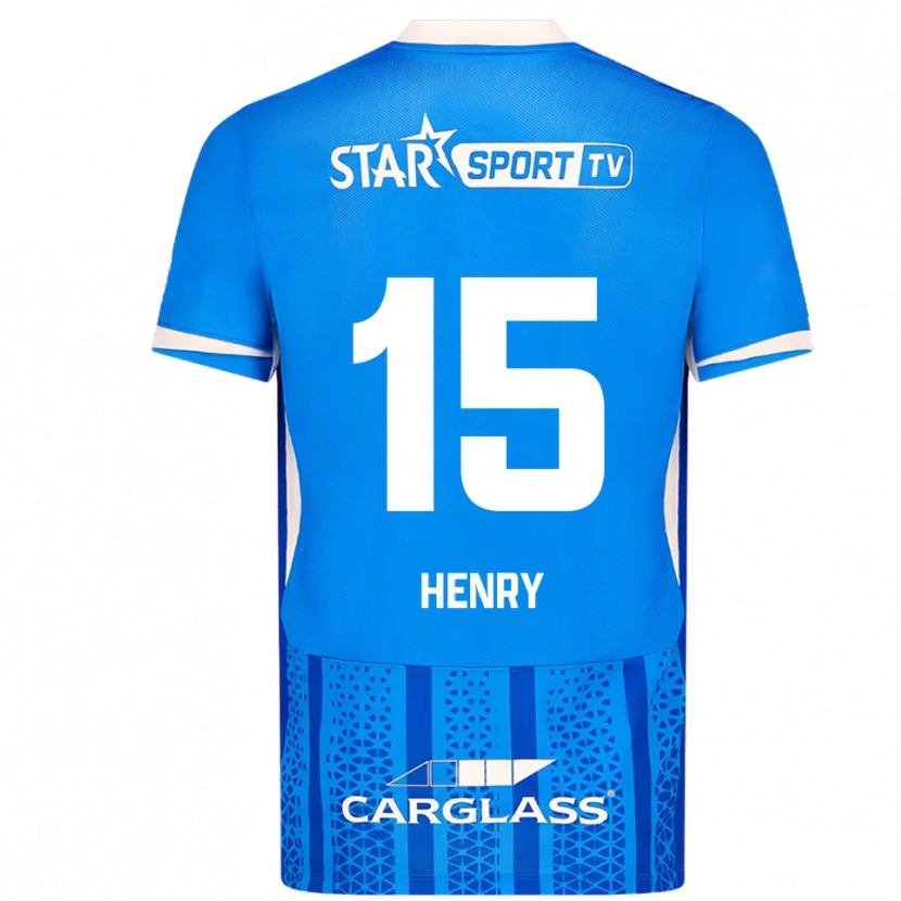 Danxen Hombre Camiseta Zion Henry #15 Azul Blanco 1ª Equipación 2025/26 La Camisa México