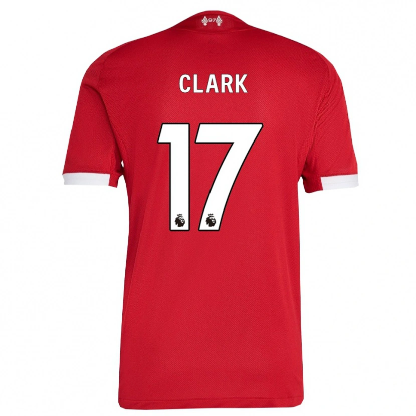Danxen Hombre Camiseta Jenna Clark #17 Rojo Blanco 1ª Equipación 2025/26 La Camisa México