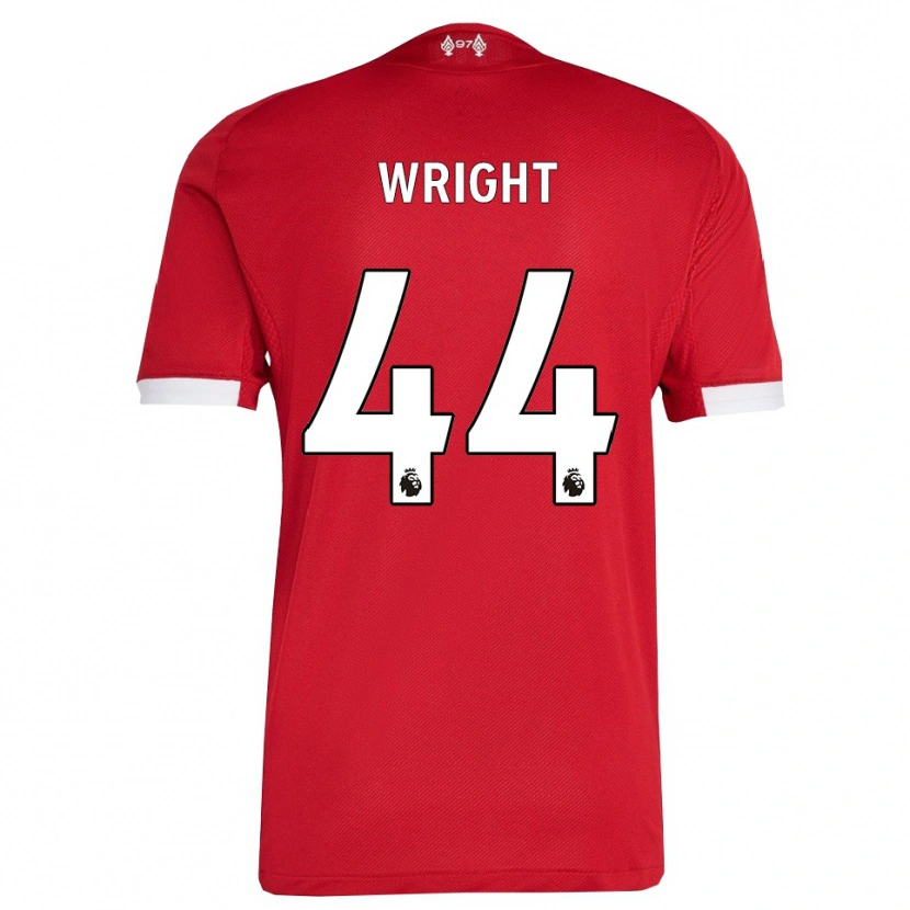 Danxen Hombre Camiseta Will Wright #44 Rojo Blanco 1ª Equipación 2025/26 La Camisa México