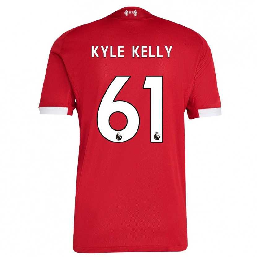 Danxen Hombre Camiseta Kyle Kelly #61 Rojo Blanco 1ª Equipación 2025/26 La Camisa México