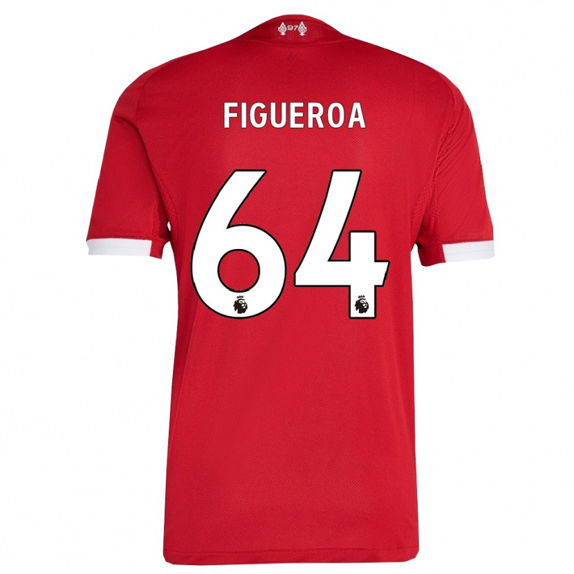 Danxen Hombre Camiseta Keyrol Figueroa #64 Rojo Blanco 1ª Equipación 2025/26 La Camisa México