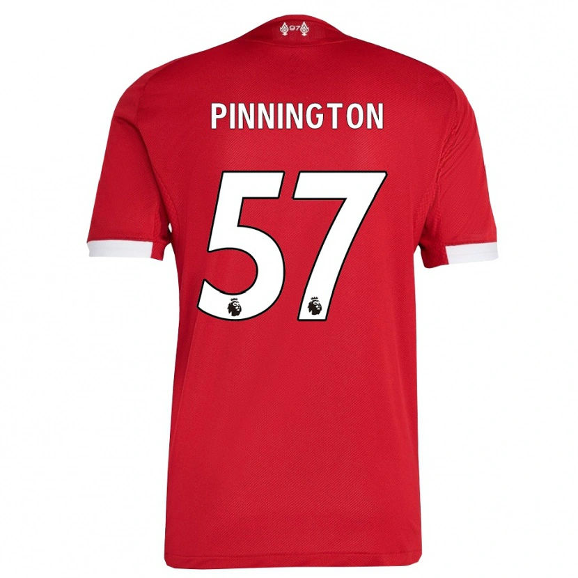 Danxen Hombre Camiseta Carter Pinnington #57 Rojo Blanco 1ª Equipación 2025/26 La Camisa México