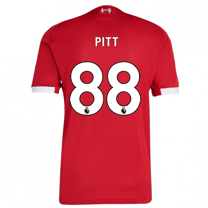Danxen Hombre Camiseta Lucas Pitt #88 Rojo Blanco 1ª Equipación 2025/26 La Camisa México