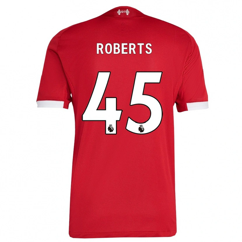 Danxen Hombre Camiseta Iwan Roberts #45 Rojo Blanco 1ª Equipación 2025/26 La Camisa México