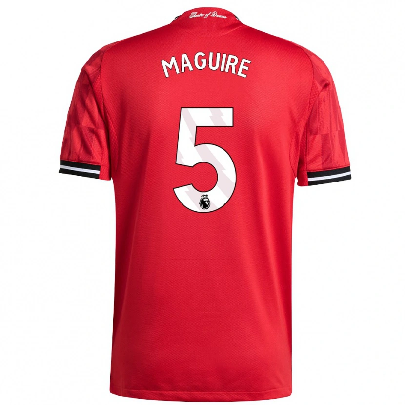 Danxen Hombre Camiseta Harry Maguire #5 Rojo Negro Blanco 1ª Equipación 2025/26 La Camisa México