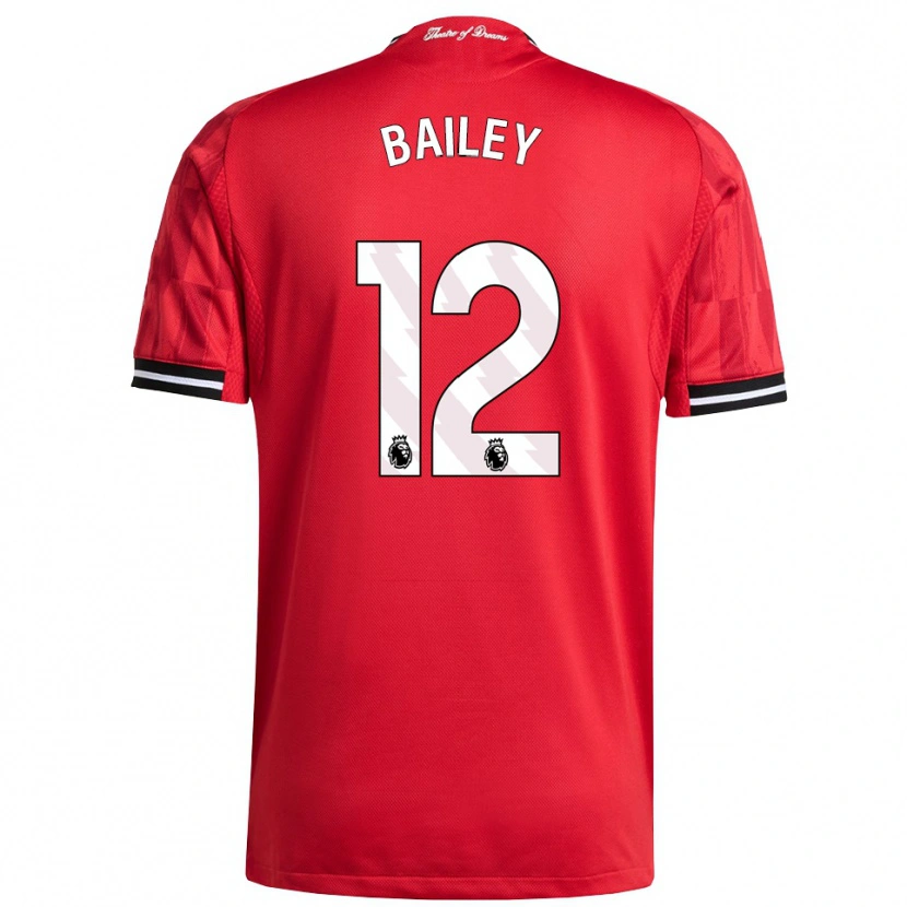 Danxen Hombre Camiseta James Bailey #12 Rojo Negro Blanco 1ª Equipación 2025/26 La Camisa México