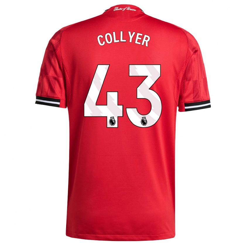 Danxen Hombre Camiseta Toby Collyer #43 Rojo Negro Blanco 1ª Equipación 2025/26 La Camisa México