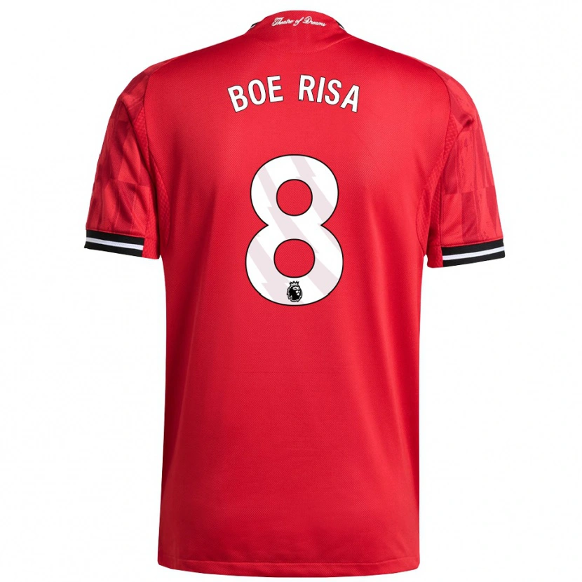 Danxen Hombre Camiseta Vilde Boe Risa #8 Rojo Negro Blanco 1ª Equipación 2025/26 La Camisa México