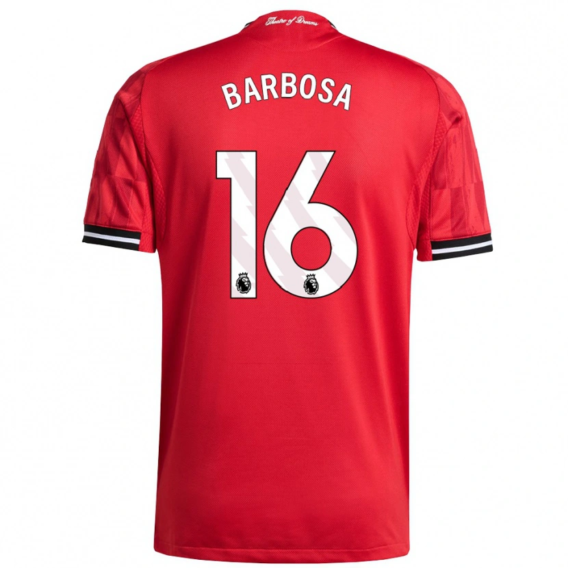 Danxen Hombre Camiseta Neithan Barbosa #16 Rojo Negro Blanco 1ª Equipación 2025/26 La Camisa México